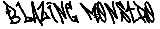 Blazing Monstro Font Image