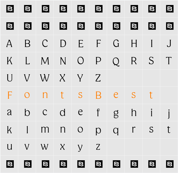 Champie Trial Light Character Map