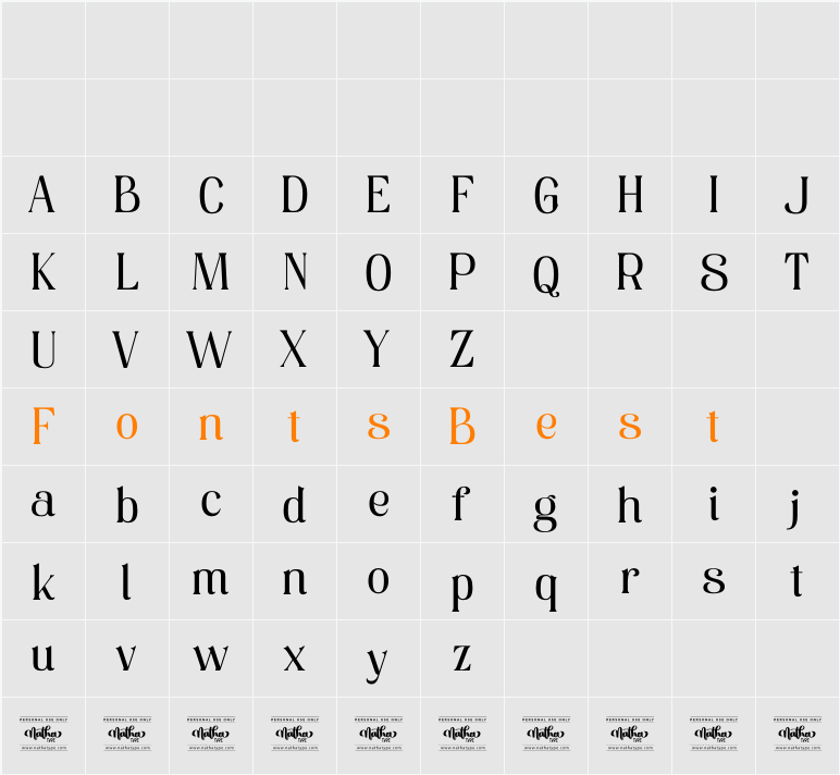 Florako Personal Use Character Map