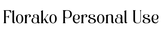 Florako Personal Use Font Image