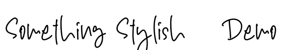 Something Stylish - Demo Font Image