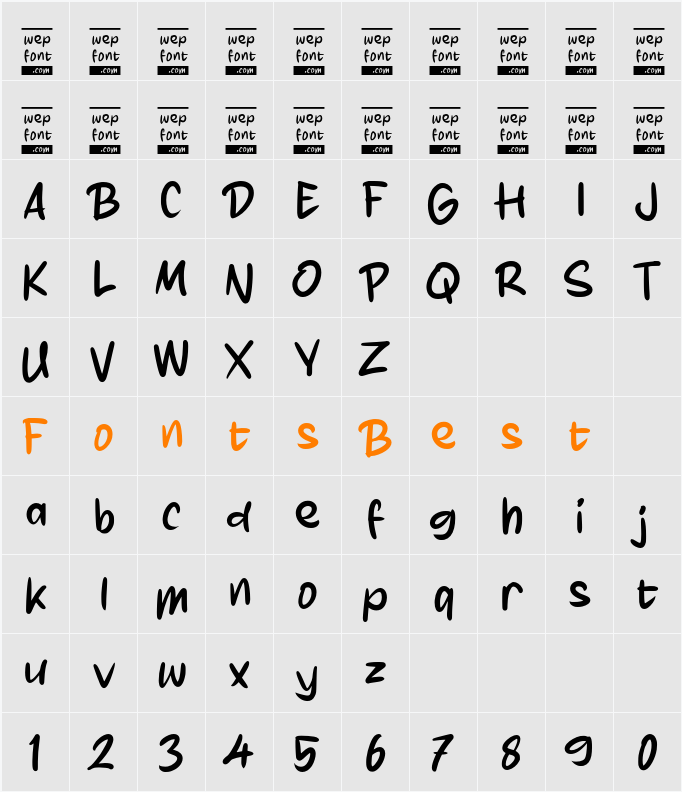 Ocuteno Character Map