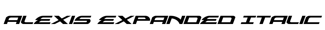 Alexis Expanded Italic Font Image