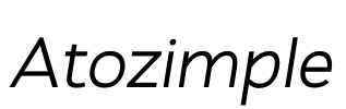 Atozimple Font Image