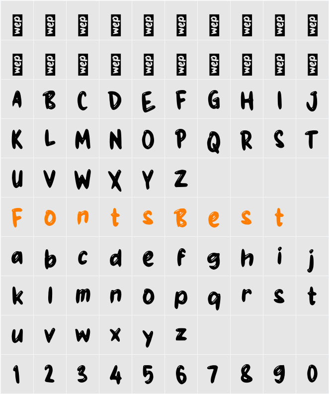 j Juico Character Map