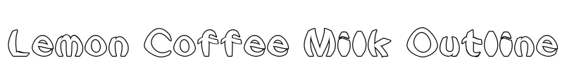 Lemon Coffee Milk Outline Font Image