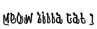 Meow Zilla Cat 1 Font Image