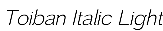 Toiban Italic Light Font Image