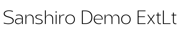 Sanshiro Demo ExtLt Font Image