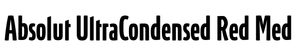 Absolut UltraCondensed Red Med Font Image