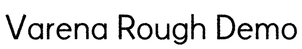 Varena Rough Demo Font Image
