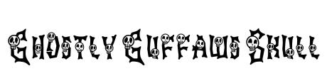 Ghostly Guffaws Skull Font Image