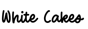 White Cakes Font Image