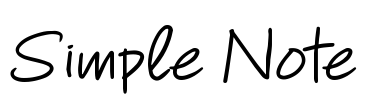 Simple Note Font Image