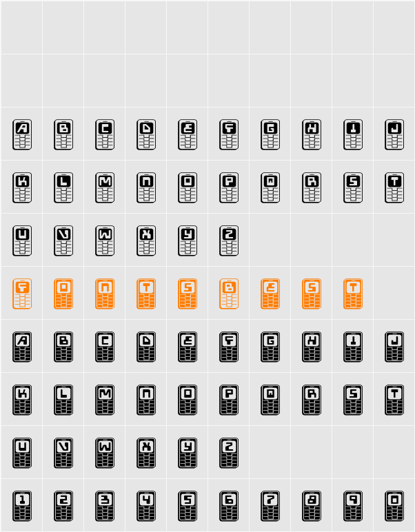 Hola Mota Bold Expanded Character Map