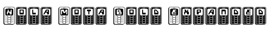 Hola Mota Bold Expanded Font Image