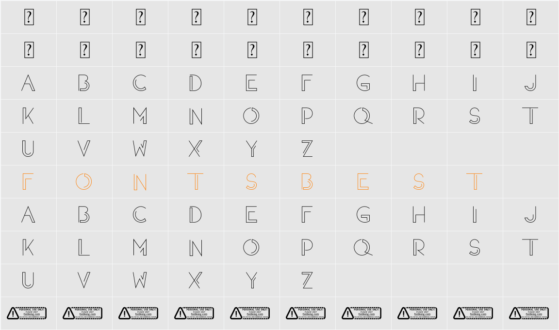 Technova Character Map