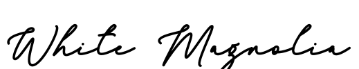 White Magnolia Font Image