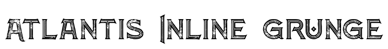 Atlantis Inline Grunge Font Image