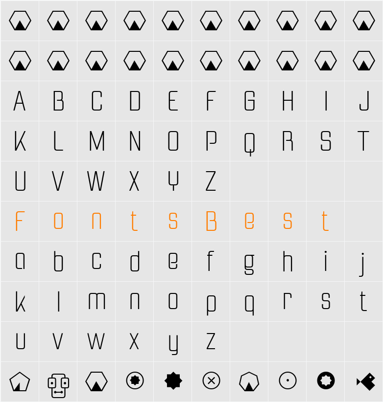 Apothem Character Map