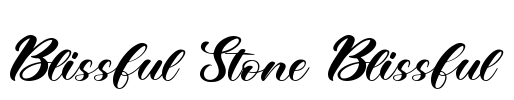 Blissful Stone Blissful Font Image