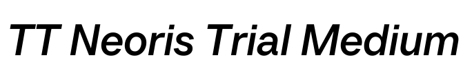 TT Neoris Trial Medium Font Image