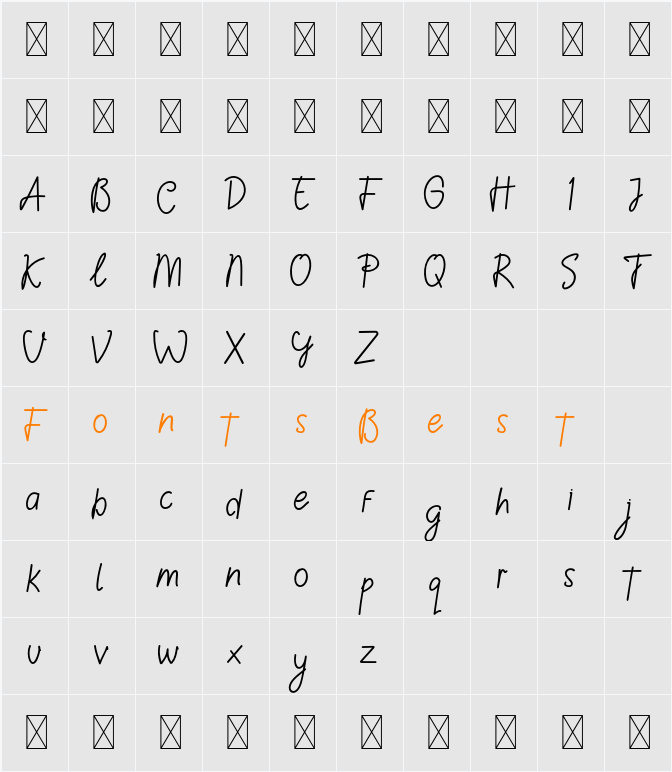 CF Sotten Demo Character Map