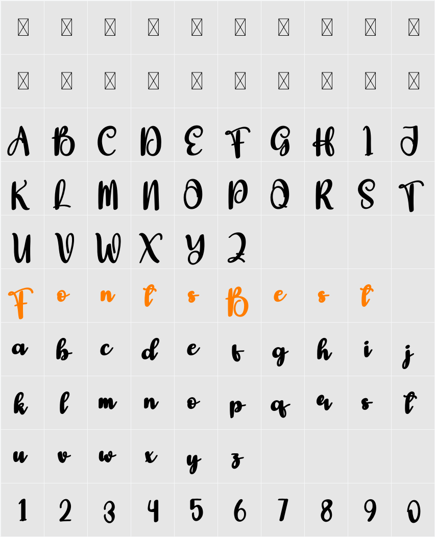 Harken Character Map