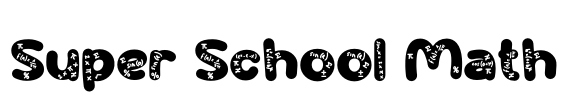 Super School Math Font Image