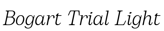 Bogart Trial Light Font Image