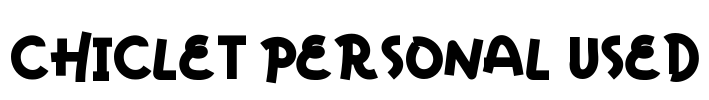Chiclet Personal Used Font Image