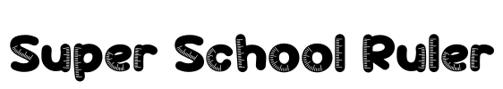Super School Ruler Font Image