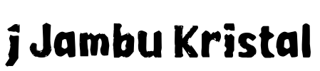 j Jambu Kristal Font Image