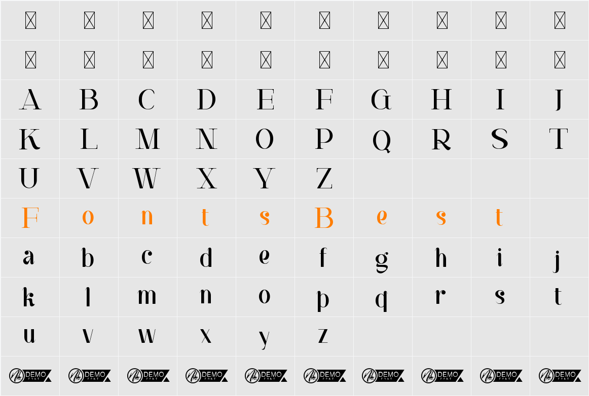 Metamorphic Demo Character Map
