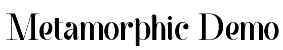 Metamorphic Demo Font Image