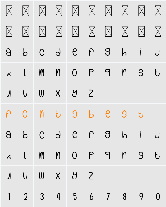 Achieve Dreams Character Map