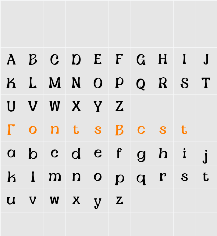 Amigie Demo Character Map