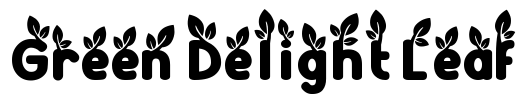Green Delight Leaf Font Image