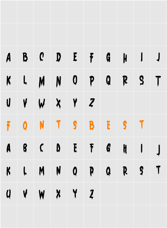 Gloomy Grave DEMO Character Map