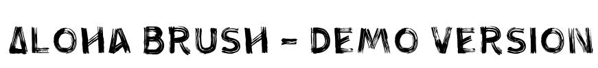 Aloha Brush - Demo Version Font Image