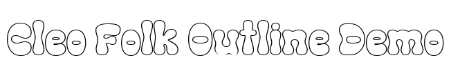Cleo Folk Outline Demo Font Image
