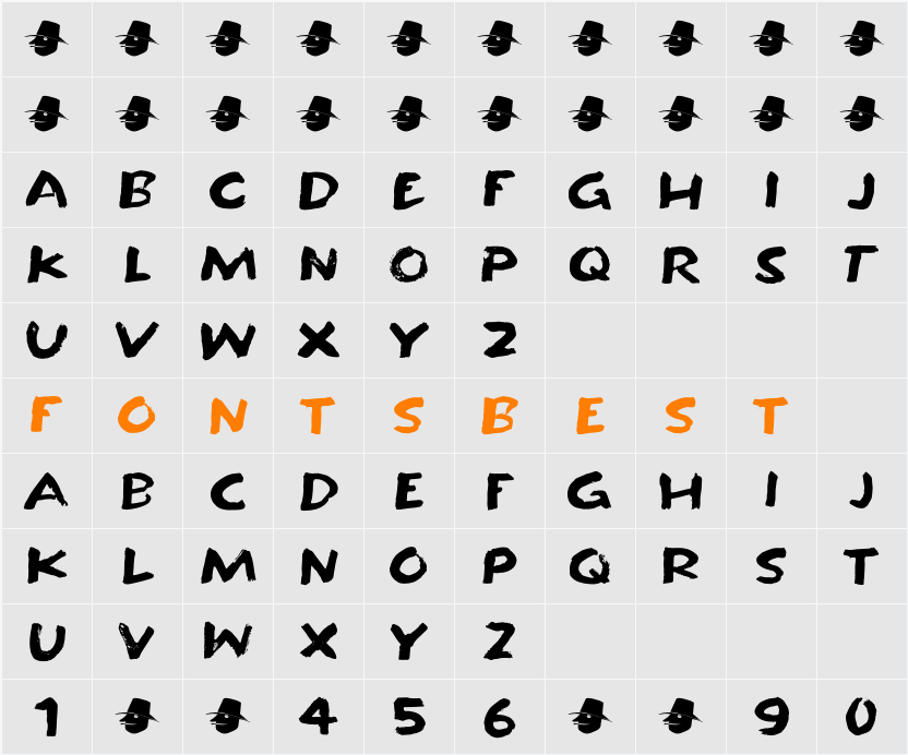 Outback Damper DEMO Character Map