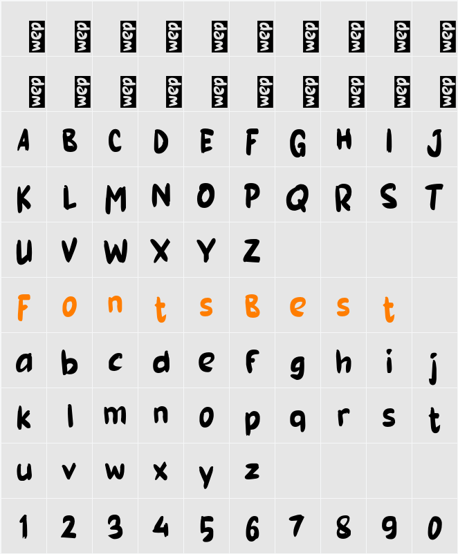 j Just Jumping Character Map