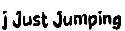 j Just Jumping Font Image