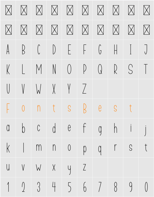 TASTY COOKIES Character Map
