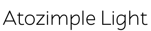 Atozimple Light Font Image