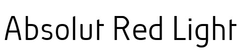 Absolut Red Light Font Image