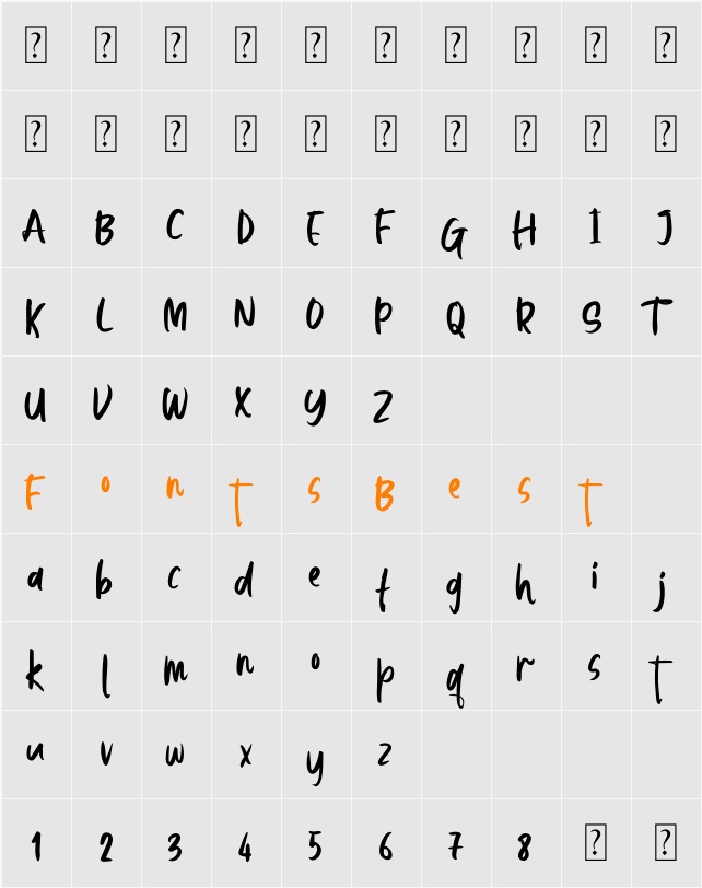 AlphaBee Character Map