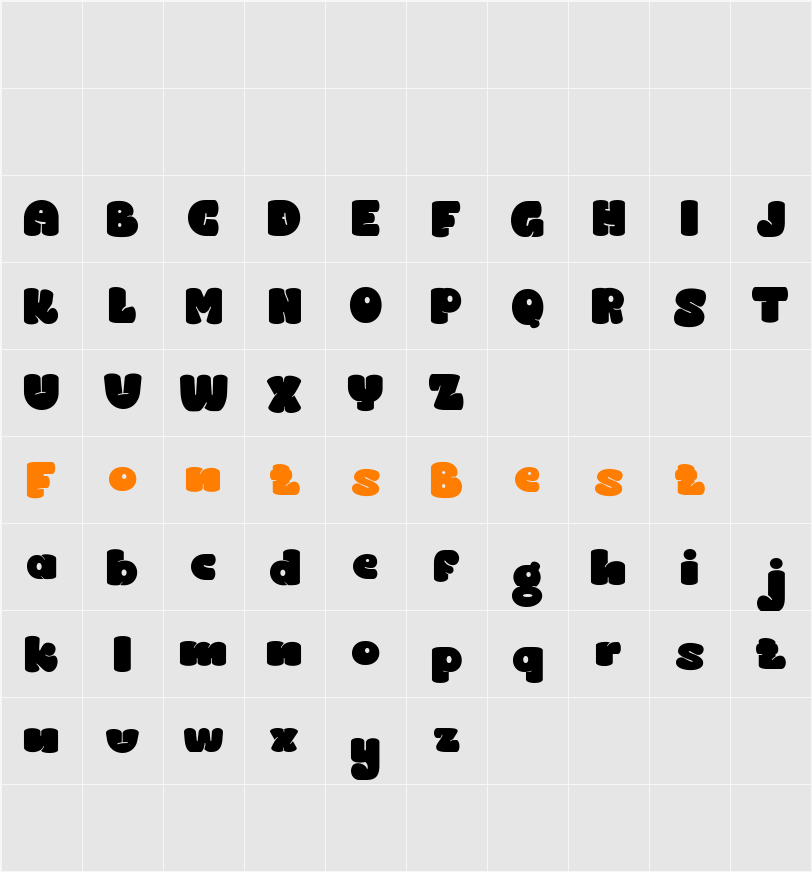 GREEN OCHA Character Map