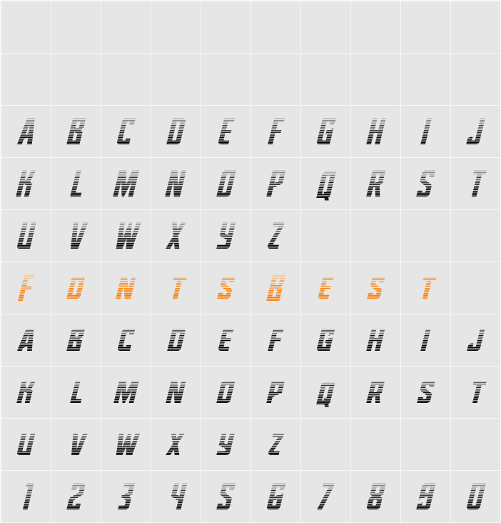 Dynamic Trooper Gradient Character Map
